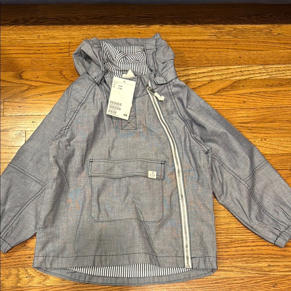 Kids Chambray Hooded Jacket